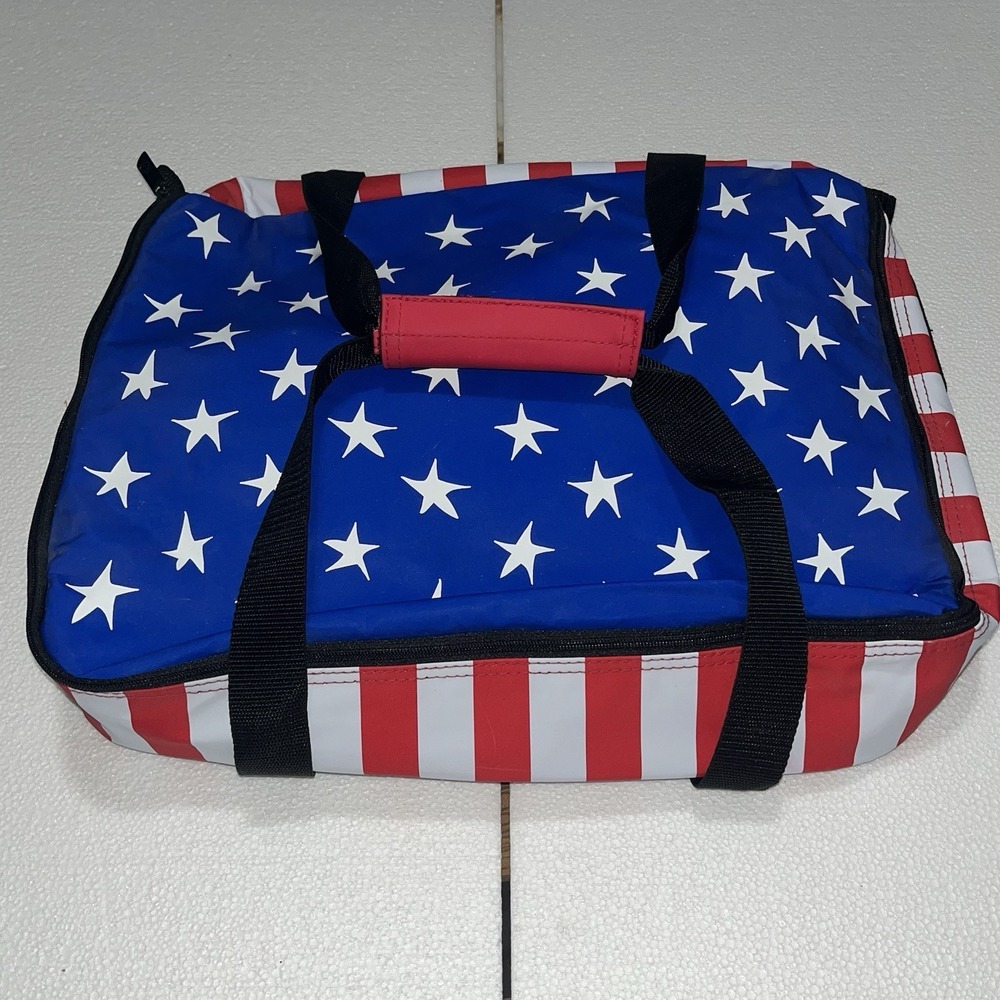 Pyrex Insulated Casserole Carry Case 15.5" x 12" w/ Handle & American Flag